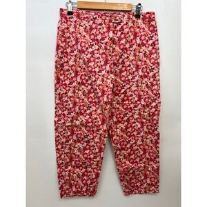 Haggar‎ Pink Floral Pants size 12 straight leg
